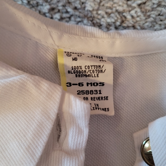 EUC 3-6M Dress and Jacket Set White and Blue Nautical Whale Sailor - Picture 9 of 9